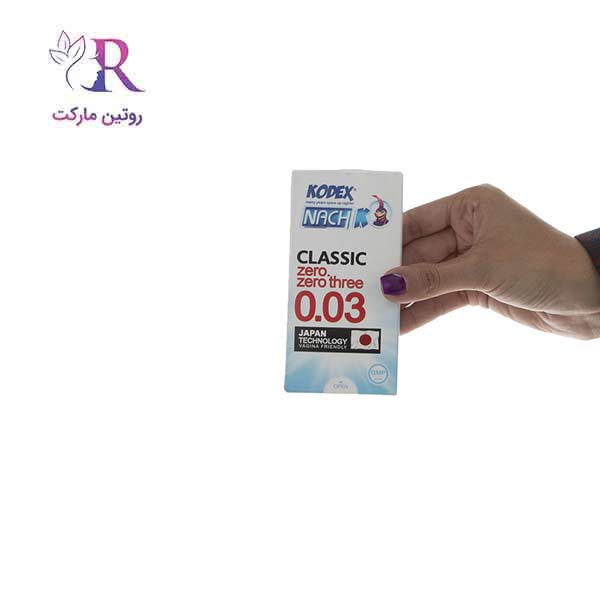 کاندوم ناچ کدکس مدل Classic 0.03 بسته 12 عددی