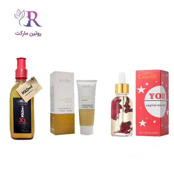 بررسی مشخصات پک ویژه ژل سفیدکننده سروینا + روغن خوشبوکننده یونی + روغن ماساژ پولونکس X1
